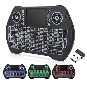 Amazon | 2.4G タッチパッドマウス付きワイヤレスキーボード LED